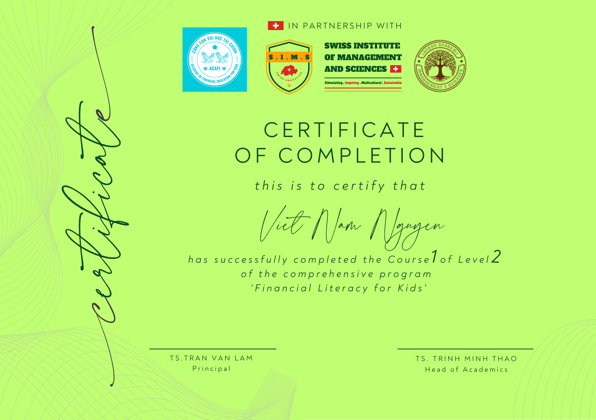 NUÔI DƯỠNG TƯ DUY TÀI CHÍNH (Khóa 2)