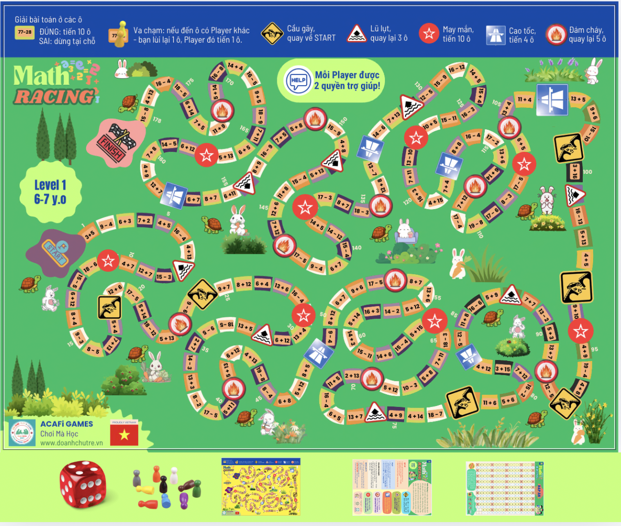 Cờ MATH RACING (Level 1)