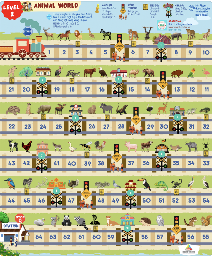 Combo 4 VOCAB RACING (Level 1-4, 6+ tuổi)